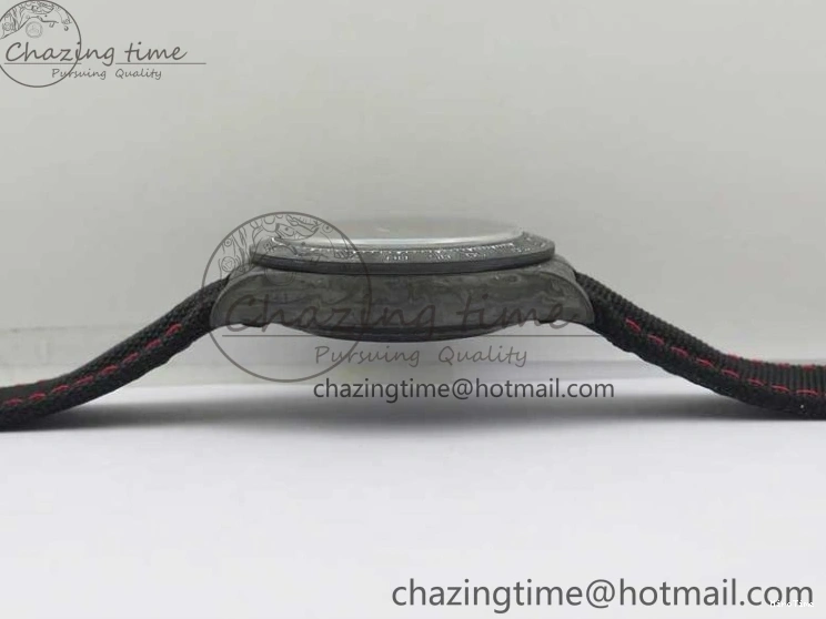 MiroTime 0414 Stretchable Daytona DIW All Black Carbon Noob 1:1 Best Edition Black Dial on Black Nylon Strap SA 2582